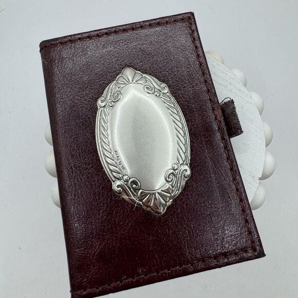 Vintage Italian Pressed Silver And Leather Small Decorative Address Book Unused - Picture 10 of 10